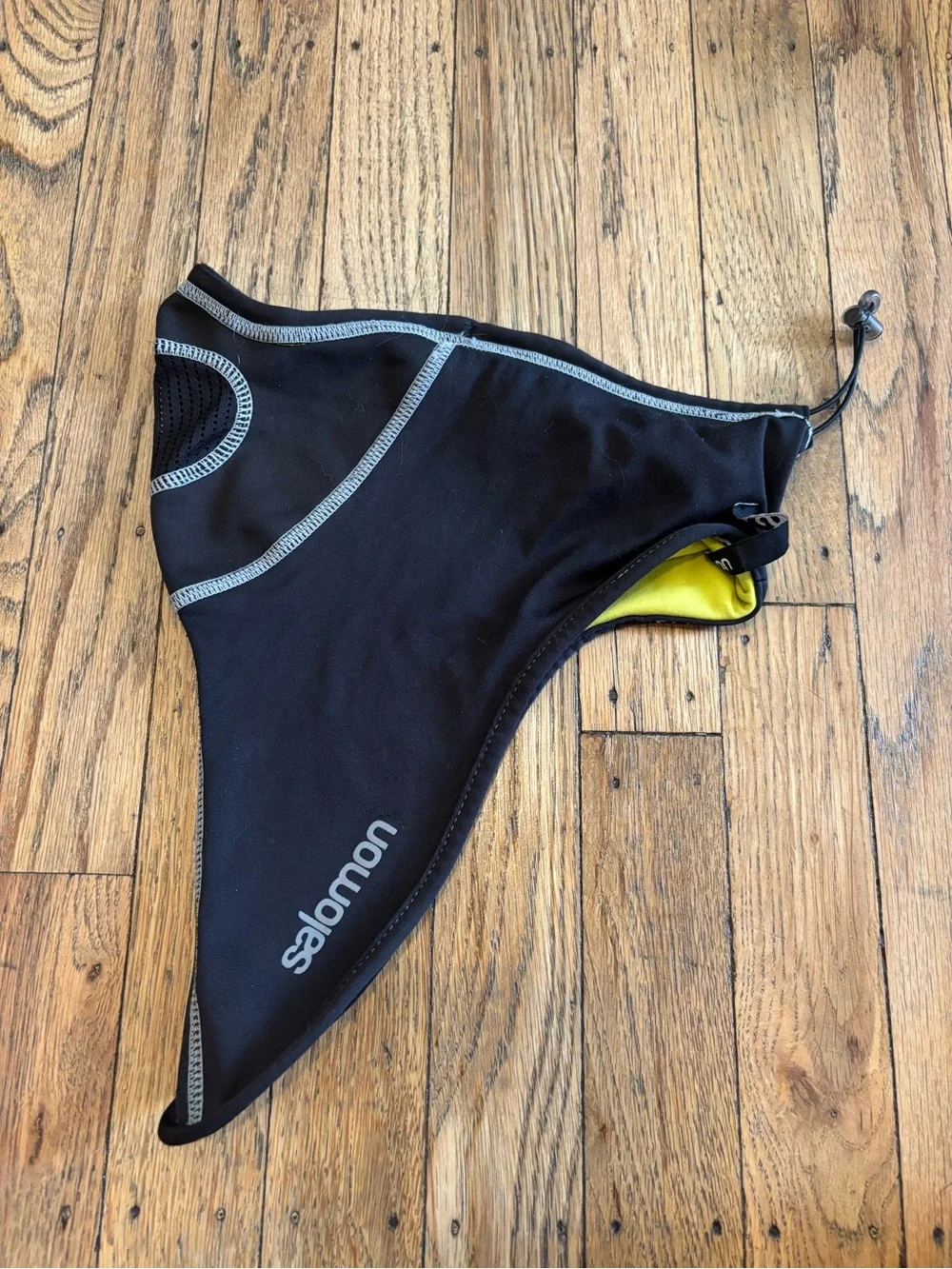 Salomon Black Face Gaiter with Gray Trim